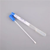Swab Steiriúil Sticleighis Steiriúil Dacron Bataí Swab Sróine RNA Víreas Bailiú Eiseamail Scornach Sróine Níolón Swab Víreas Sampláil Iompar Feadán